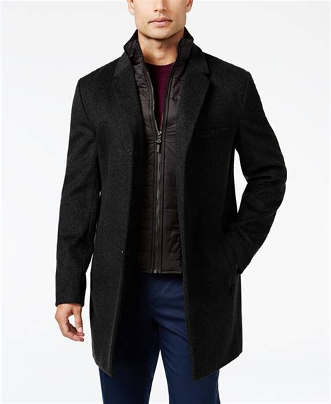 michael kors mens overcoat with zip out liner camel|macy's Michael Kors coat.